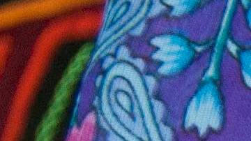 Detail of Kuna woman wearing traditional dress. Panama. Getty Images