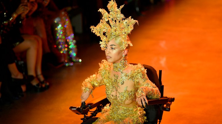 Jillian Mercado walks the runway for The Blonds during New York Fashion Week: The Shows at Gallery I at Spring Studios on February 09, 2020 in New York City. Photo by Roy Rochlin/Getty Images