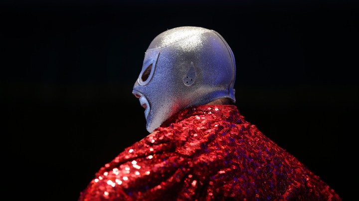 Mexican Lucha Libre wrestler El Hijo Del Santo poses at York Hall on July 8, 2015 in London, England. Photo by Peter Macdiarmid/Getty Images