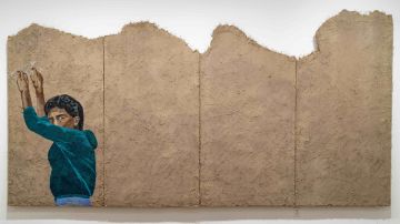 rafa esparza, ...we are the mountain, 2019, Los Angeles County Museum of Art, purchased with funds provided by AHAN: Studio Forum, 2020 Art Here and Now purchase, and the Vincent Price Art Museum Foundation, with funds provided by Kevan and Norma Newton, Los Angeles, installation view, staring at the sun, MASSMoCA, North Adams, MA, January 19, 2019–January 2, 2020, © rafa esparza, photo by Kaelan Burkett, courtesy of the artist and Commonwealth and Council