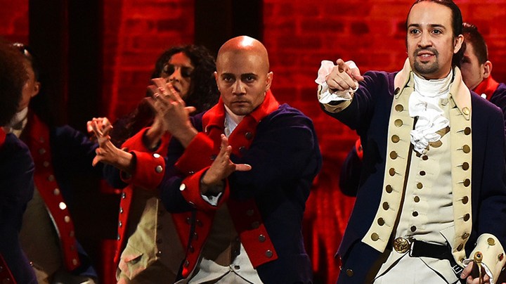 Lin-Manuel Miranda and the cast of 'Hamilton' perform onstage during the 70th Annual Tony Awards at The Beacon Theatre on June 12, 2016 in New York City. Photo by Theo Wargo/Getty Images for Tony Awards Productions