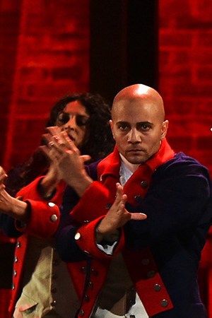Lin-Manuel Miranda and the cast of 'Hamilton' perform onstage during the 70th Annual Tony Awards at The Beacon Theatre on June 12, 2016 in New York City. Photo by Theo Wargo/Getty Images for Tony Awards Productions