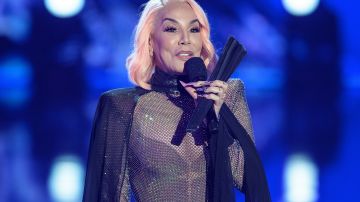 Ivy Queen speaks onstage during Premios Juventud 2020 at the Hard Rock Live! in the Seminole Hard Rock Hotel & Casino on August 13, 2020 in Hollywood, Florida. The 17th annual Premios Juventud aired August 13, 2020 with some live segments and some prerecorded. Photo by Jason Koerner/Getty Images