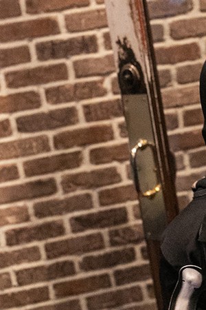 Children go trick-or-treat at a restaurant on Halloween, October 31, 2019 in New York City. Photo by Jeenah Moon/Getty Images