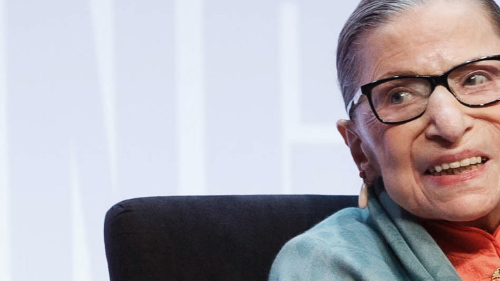 U.S. Supreme Court Justice Ruth Bader Ginsburg speaks on the Main Stage of the National Book Festival, August 31, 2019. Photo by Shawn Miller/Library of Congress
