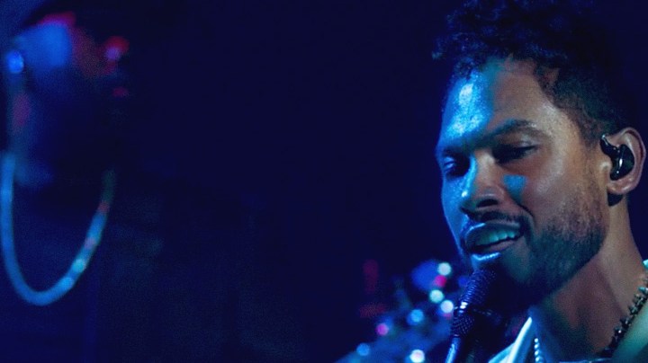 Miguel performing at Savage X Fenty Show Vol. 2 presented by Amazon Prime Video.