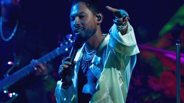 Miguel performing at Savage X Fenty Show Vol. 2 presented by Amazon Prime Video.