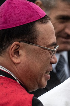 Caption: Pope Francis is bade farewell by senior Catholic clergy as he prepares to board his plane before leaving Japan on the final day of his four day visit, on November 26, 2019 in Tokyo, Japan. Photo by Carl Court/Getty Images