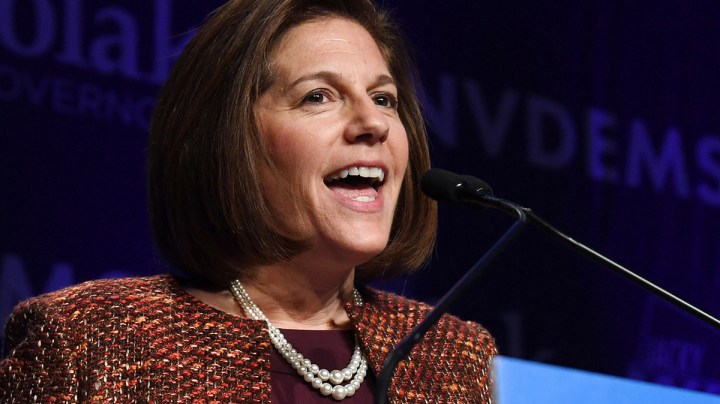 U.S. Sen. Catherine Cortez Masto (D-NV) speaks at the Nevada Democratic Party's election results watch party at Caesars Palace on November 6, 2018 in Las Vegas, Nevada. Photo by Ethan Miller/Getty Images