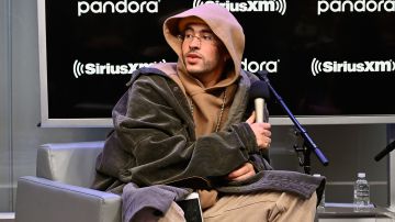 NEW YORK, NEW YORK - FEBRUARY 25: Bad Bunny talks with SiriusXM host Marisol Vargas during SiriusXM's Town Hall With Bad Bunny on February 25, 2020 at SiriusXM studios in New York City. (Photo by Astrid Stawiarz/Getty Images for SiriusXM)