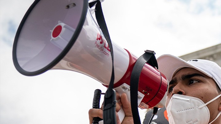 DACA recipients and their supporters rally outside the U.S. Supreme Court on June 18, 2020 in Washington, DC. Photo by Drew Angerer/Getty Images
