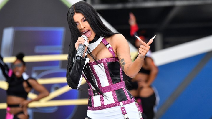 MIAMI, FLORIDA - JANUARY 31: Cardi B performs onstage during Universal Pictures Presents The Road To F9 Concert and Trailer Drop on January 31, 2020 in Miami, Florida. (Photo by Frazer Harrison/Getty Images for Universal Pictures)