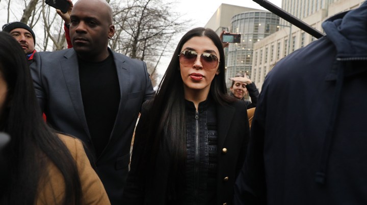 Emma Coronel Aispuro, wife of Joaquin 'El Chapo' Guzman, exits the U.S. District Court for the Eastern District of New York, February 7, 2019 in the Brooklyn borough of New York City. (Photo by Spencer Platt/Getty Images)