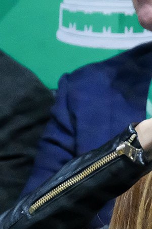 Musician Shakira and football player Gerard Pique watch the 2019 Davis Cup final match between Rafael Nadal of Spain and Denis Shapovalov of Canada at La Caja Magica on November 24, 2019 in Madrid, Spain. (Photo by Oscar Gonzalez/NurPhoto via Getty Images)