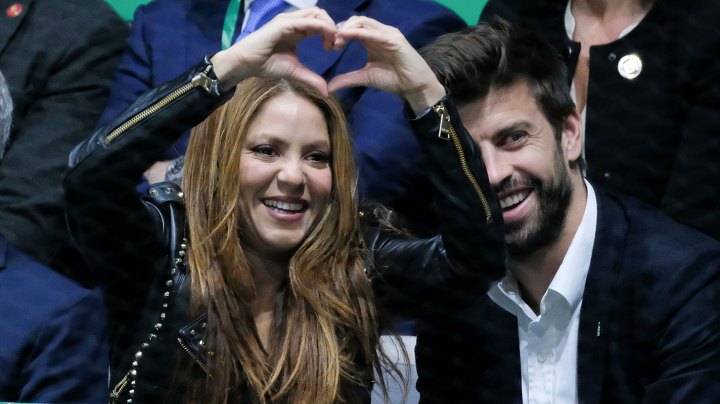 Musician Shakira and football player Gerard Pique watch the 2019 Davis Cup final match between Rafael Nadal of Spain and Denis Shapovalov of Canada at La Caja Magica on November 24, 2019 in Madrid, Spain. (Photo by Oscar Gonzalez/NurPhoto via Getty Images)