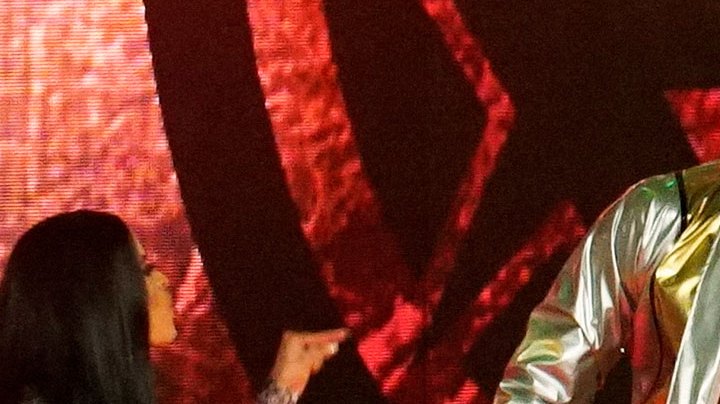 NXT Champion Andrade "Cien" Almas and his manager Zelina Vega at NXT TakeOver: New Orleans in April 2018.