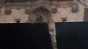 A woman, takes part during a performance of Feminist groups, to write names of victims of femicide and place flowers in protest against gender violence, as part of the protests of International Women's Day at the National Palace on March 7, 2021 in Mexico City, Mexico. Photo credit Luis Barron / Eyepix Group/Barcroft Media via Getty Images