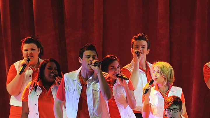 The cast of Glee perform at the O2 Arena on June 25, 2011 in London, England. Photo by Matt Kent/WireImage
