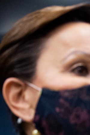 Reps. Alexandria Ocasio-Cortez, D-N.Y., right, and Nydia Velazquez, D-N.Y., conduct a news conference to introduce the bicameral Puerto Rico Self-Determination Act of 2021 in Rayburn Building on Thursday, March 18, 2021. Photo By Tom Williams/CQ-Roll Call, Inc via Getty Images