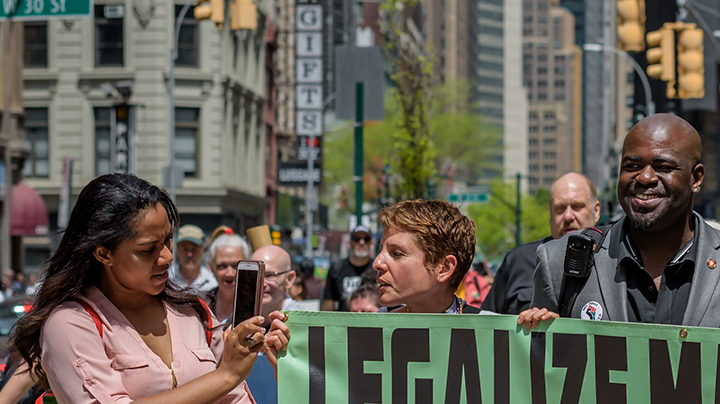 The NYC Cannabis Parade and Rally, New Yorks longest running annual pro-cannabis demonstration, returned for its 47th year. Photo by Erik McGregor/LightRocket via Getty Images