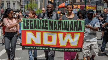 The NYC Cannabis Parade and Rally, New Yorks longest running annual pro-cannabis demonstration, returned for its 47th year. Photo by Erik McGregor/LightRocket via Getty Images