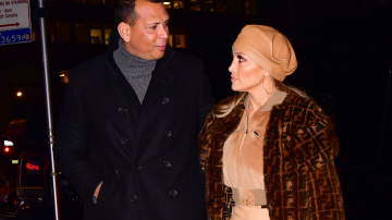 Alex Rodriguez and Jennifer Lopez arrive to BLT Steak on December 11, 2018 in New York City. Photo by James Devaney/GC Images