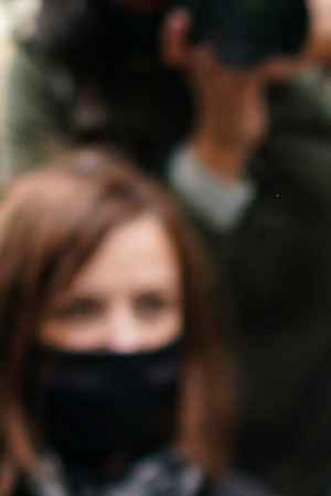 Georgina Rodriguez wears a brown leather Vuitton monogram print trench coat, outside Louis Vuitton, during Paris Fashion Week - Womenswear Spring Summer 2021, on October 06, 2020 in Paris, France. Photo by Edward Berthelot/Getty Images