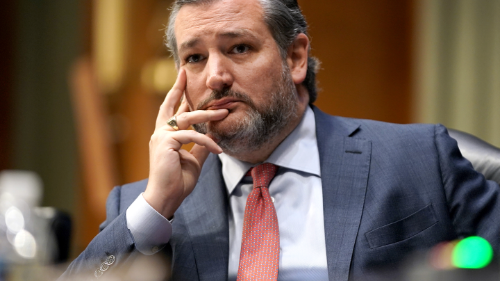 Sen. Ted Cruz (R-TX) listens at the confirmation hearing for Samantha Power, nominee to be Administrator of the U.S. Power previously served as U.S. Ambassador to the U.N. during the Obama administration. Photo by Greg Nash-Pool/Getty Images