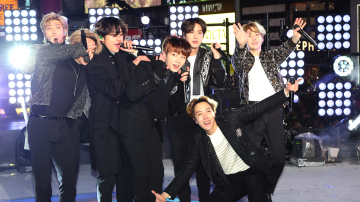 BTS performs during the Times Square New Year's Eve 2020 Celebration on December 31, 2019 in New York City. Photo by Manny Carabel/FilmMagic