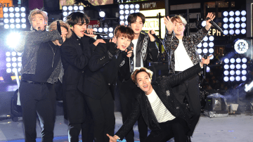BTS performs during the Times Square New Year's Eve 2020 Celebration on December 31, 2019 in New York City. Photo by Manny Carabel/FilmMagic