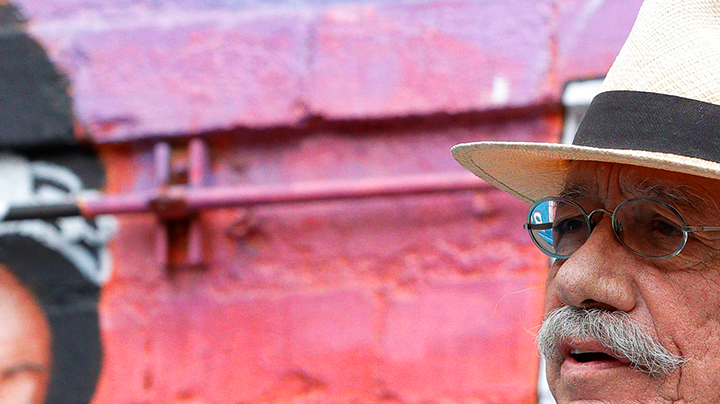 Edward James Olmos speaks during State Senator Susan Rubio's Senate Bill 805 (SB 805) "Save The Performing Arts Act Of 2021" Press Conference at Casa 0101 on May 19, 2021 in Los Angeles, California. Photo by Frazer Harrison/Getty Images