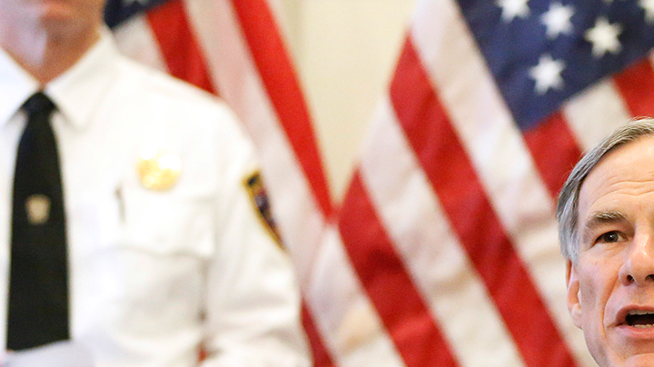 Texas Governor Greg Abbott announced the US Army Corps of Engineers and the state are putting up a 250-bed field hospital at the Kay Bailey Hutchison Convention Center in downtown Dallas during a press conference at the Texas State Capitol in Austin, Sunday, March 29, 2020. Photo by Tom Fox-Pool/Getty Images