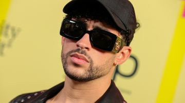 Bad Bunny poses backstage for the 2021 Billboard Music Awards, broadcast on May 23, 2021 at Microsoft Theater in Los Angeles, California.