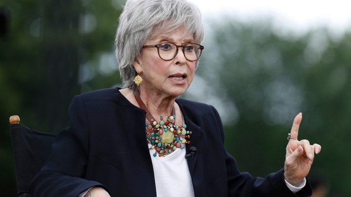 Rita Moreno onstage during the Rita Moreno Puerto Rican Day Parade Celebration during the 2021 Tribeca Festival on June 13, 2021 in New York City. Photo by John Lamparski/Getty Images for Tribeca Festival