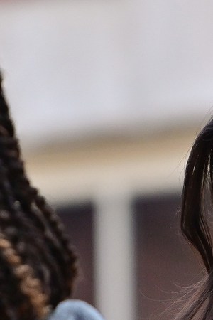 Zion Moreno is seen on the set of "Gossip Girl" on the Upper East Side on April 05, 2021 in New York City. Photo by James Devaney/GC Images