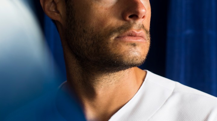 GLENDALE, AZ - FEBRUARY 20:  Joe Kelly #17 of the Los Angeles Dodgers poses during Photo Day on Thursday, February 20, 2020 at Camelback Ranch in Glendale, Arizona.  (Photo by Adam Glanzman/MLB Photos via Getty Images)