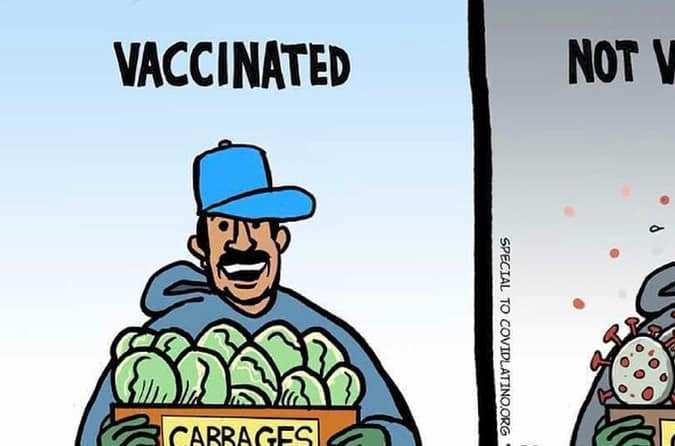 Lalo Alcatrez creates informative cartoons to encourage people to get vaccinated.