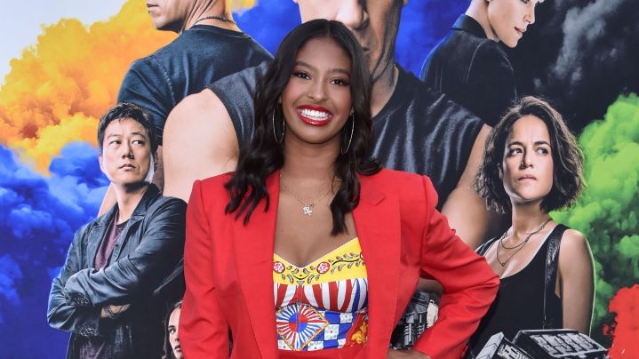Natalia Diamante Bryant arrives for the world premiere of "F9: The Fast Saga" at the TCL Chinese theatre in Hollywood on June 18, 2021. (Photo by Chris Delmas / AFP) (Photo by CHRIS DELMAS/AFP via Getty Images)