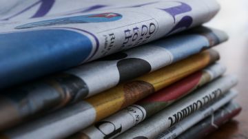 Stack of newspapers