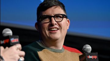 Roberto Aguirre-Sacasa speaks on stage during the Riverdale Special Video panel during New York Comic Con 2019.
