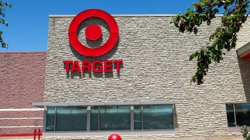 The bullseye logo is seen on the outside of a Target store
