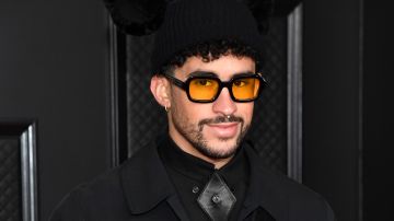 LOS ANGELES, CALIFORNIA - MARCH 14: Bad Bunny attends the 63rd Annual GRAMMY Awards at Los Angeles Convention Center on March 14, 2021 in Los Angeles, California.