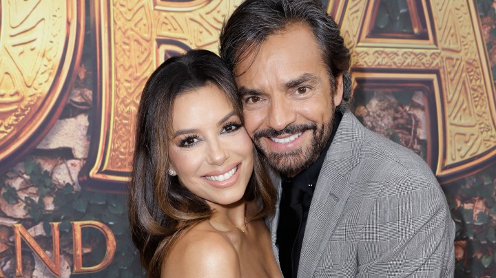 MIAMI, FL - JULY 19: Eva Langoria and Eugenio Derbez arrive at Dora and the Lost City of Gold" Miami Screening on July 19, 2019 in Miami, Florida.