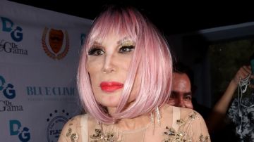 MEXICO CITY, MEXICO - OCTOBER 09: Lyn May poses for photos during a botox party on October 9, 2021 in Mexico City, Mexico.