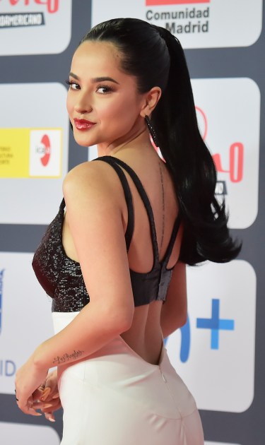 MADRID, SPAIN - OCTOBER 03: Becky G attends the Platino Awards 2021 at IFEMA on October 03, 2021 in Madrid, Spain. (Photo by Juan Naharro Gimenez/Getty Images)