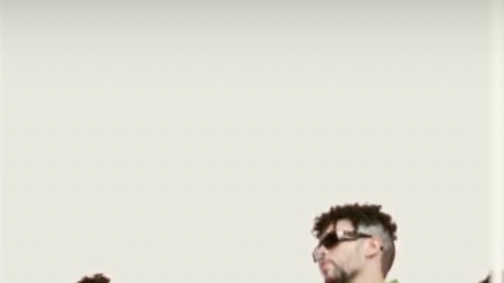 Bad Bunny dancing to Macarena