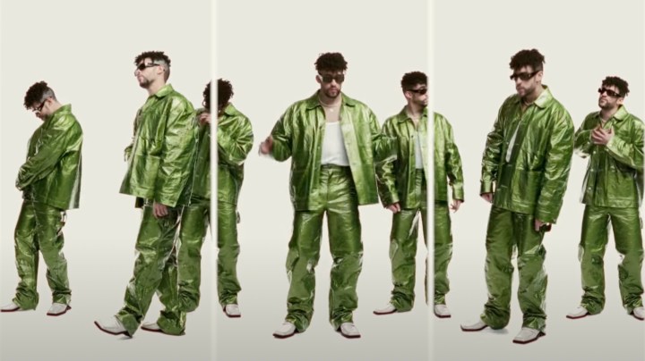 Bad Bunny dancing to Macarena