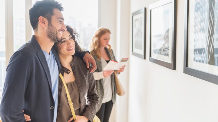 Couple at museum