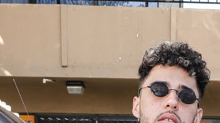 MIAMI, FL - MARCH 10: Dalex and Sech arrive at I Heart Latino And Tu 94.9 At The 2019 Calle Ocho Festival on March 10, 2019 in Miami, Florida.