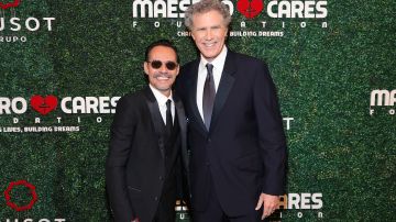 NEW YORK, NEW YORK - DECEMBER 07: (L-R) Marc Anthony and Will Ferrell attend the 2021 Maestro Cares Gala at Cipriani Wall Street on December 7, 2021 in New York City.